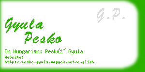 gyula pesko business card